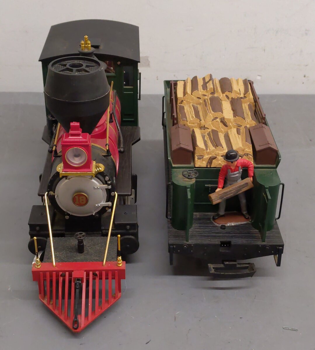LGB 2018D G Scale DSP&PRR 2-6-0 Mogul Steam Locomotive & Tender #18 EX