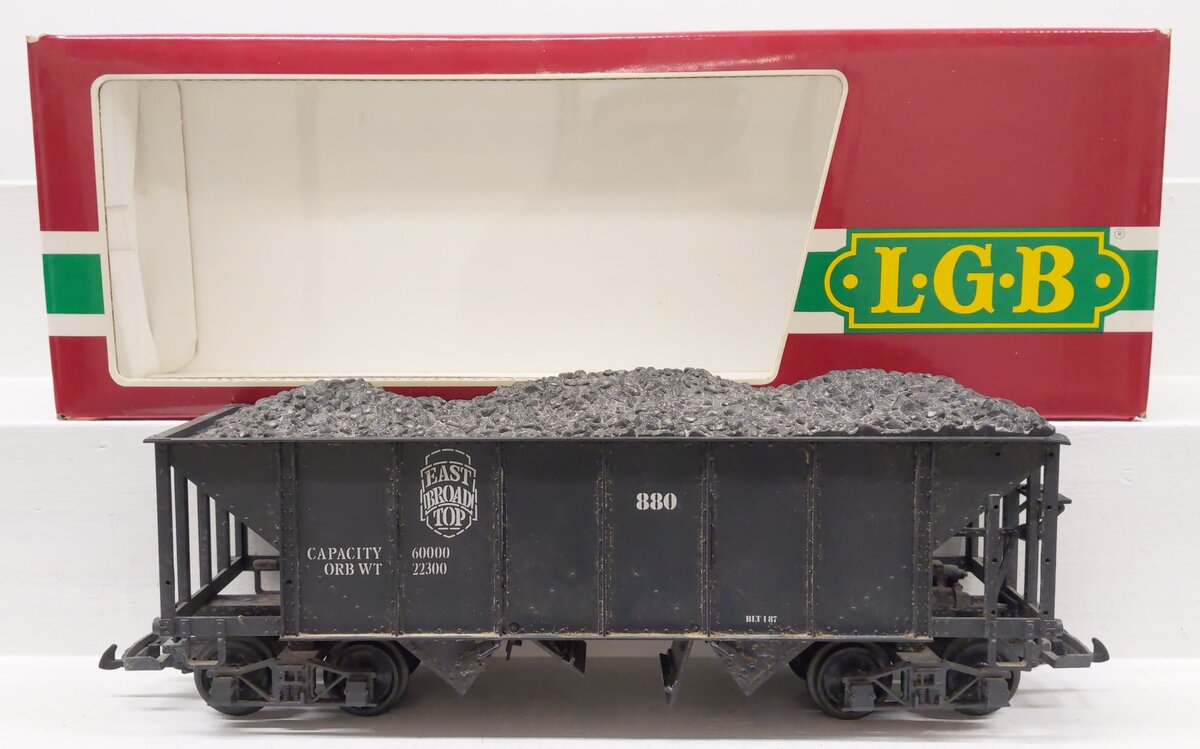 LGB 4076 G Scale East Broad Top Hopper Car #880 VG/Box