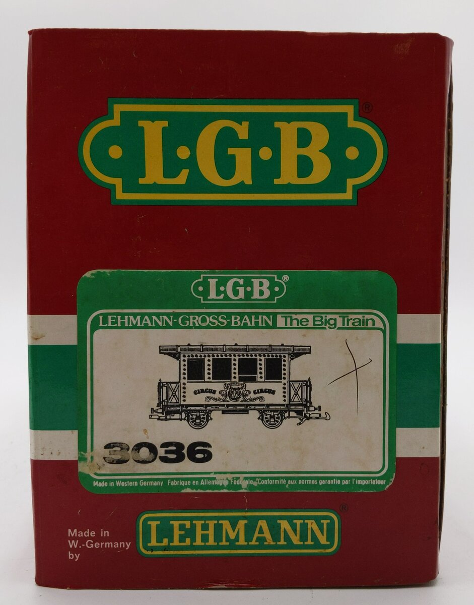 LGB 3036 G Scale Circus Passenger Car EX/Box
