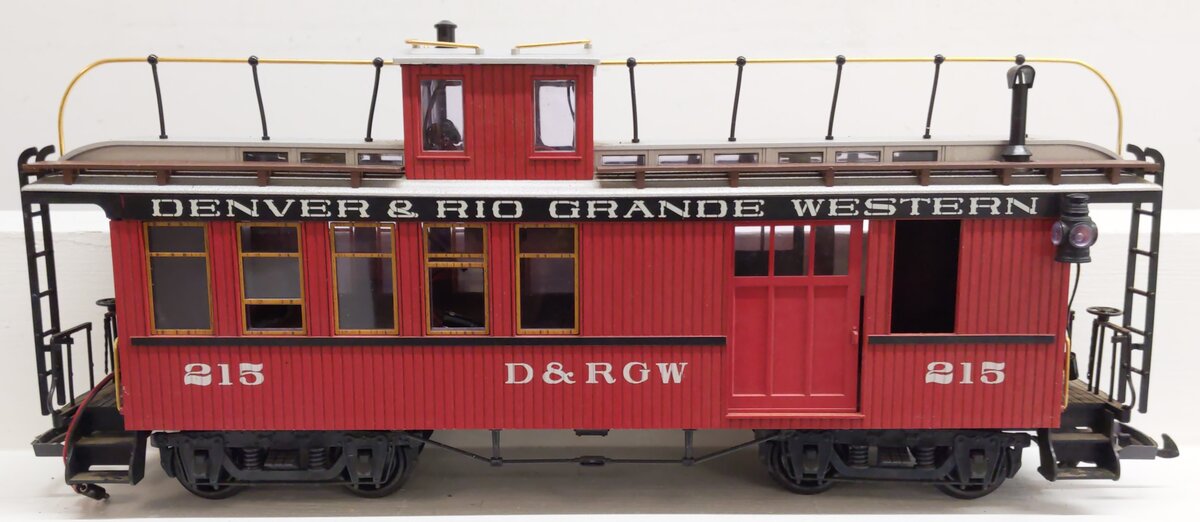LGB 4075 G Scale Denver & Rio Grande Western Deluxe Drovers Caboose #215 VG/Box