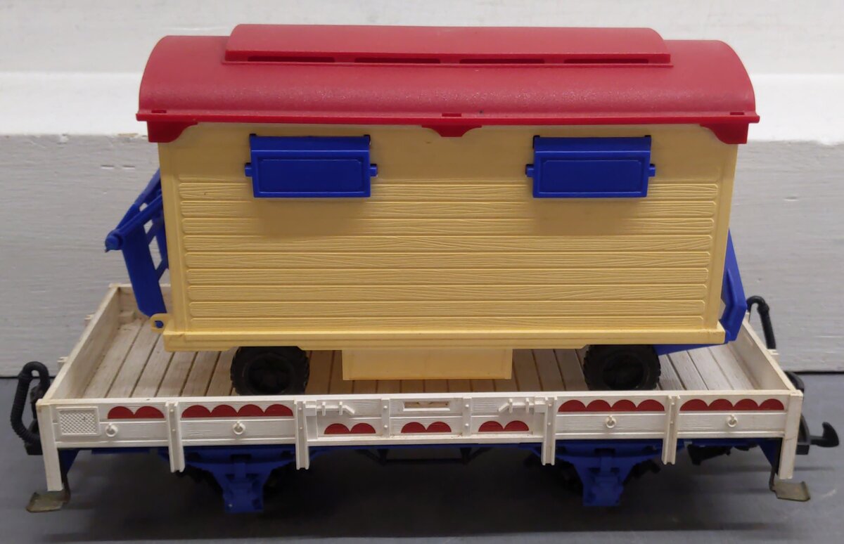 LGB 4037 G Scale Circus Flatcar with Cassa Trailer VG