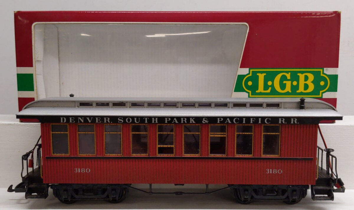 LGB 3180 G Scale Denver South Park & Pacific Passenger Car #3180 EX/Box