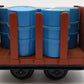 LGB 4045 G Scale Flat Car with Barrels VG/Box