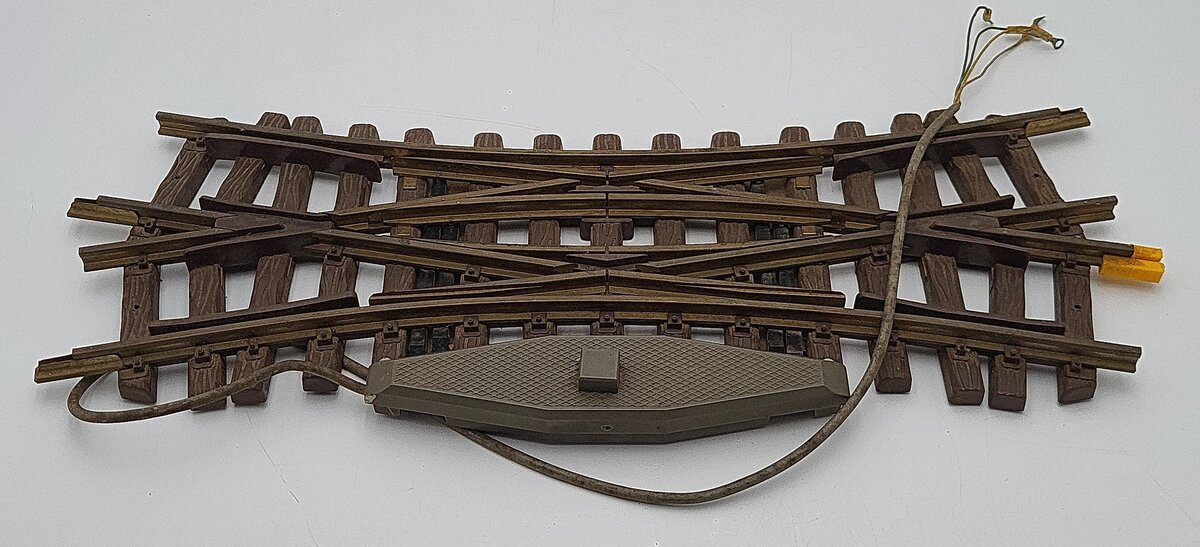 LGB 1225 G Brass 22.5° Double Crossover Switch Track  VG
