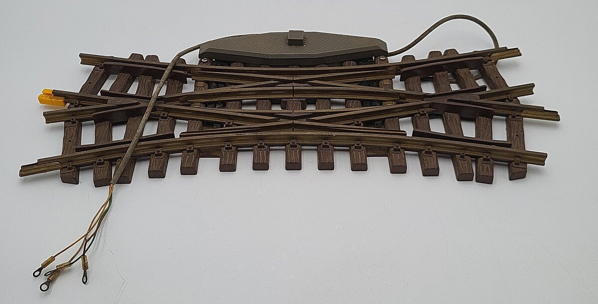 LGB 1225 G Brass 22.5° Double Crossover Switch Track  VG