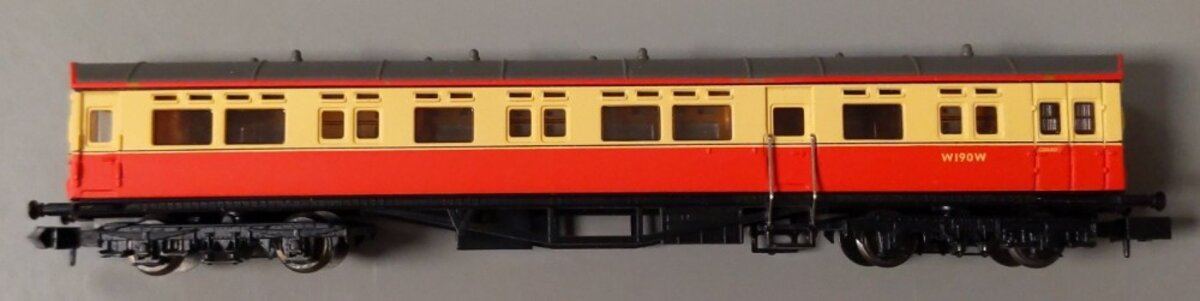 Dapol NC-026 N Scale British Railway Crimson Auto Coach Passenger Car #W190W LN/Box