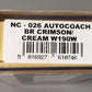 Dapol NC-026 N Scale British Railway Crimson Auto Coach Passenger Car #W190W LN/Box