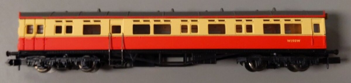 Dapol NC-026 N Scale British Railway Crimson Auto Coach Passenger Car #W190W LN/Box