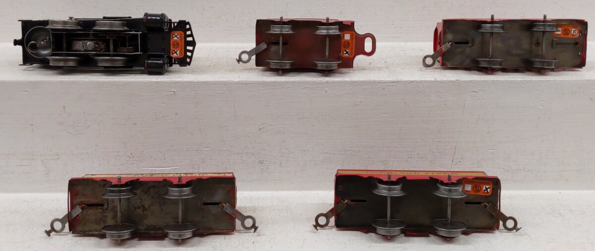 Hafner 1103 Prewar O Custom Tinplate Wind-Up Overland Flyer Steam Freight Set