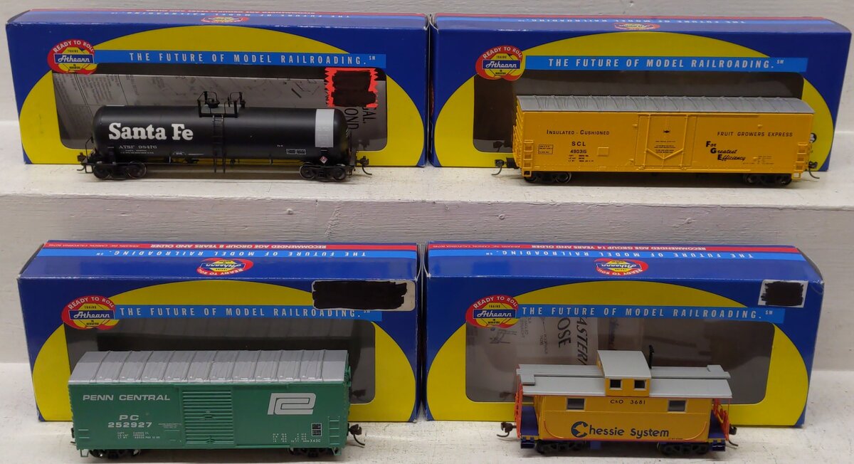 Athearn HO Scale Assorted Freight Cars 73901, 74276, 74835, 70153 [4] EX/Box