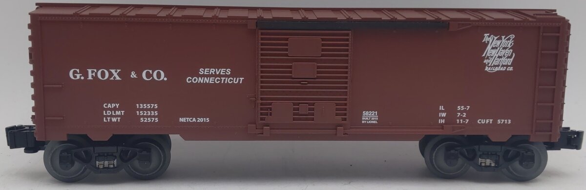 Lionel 6-58221 O Gauge NETCA 2015 Fox & Co. Boxcar LN/Box