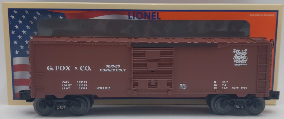 Lionel 6-58221 O Gauge NETCA 2015 Fox & Co. Boxcar LN/Box