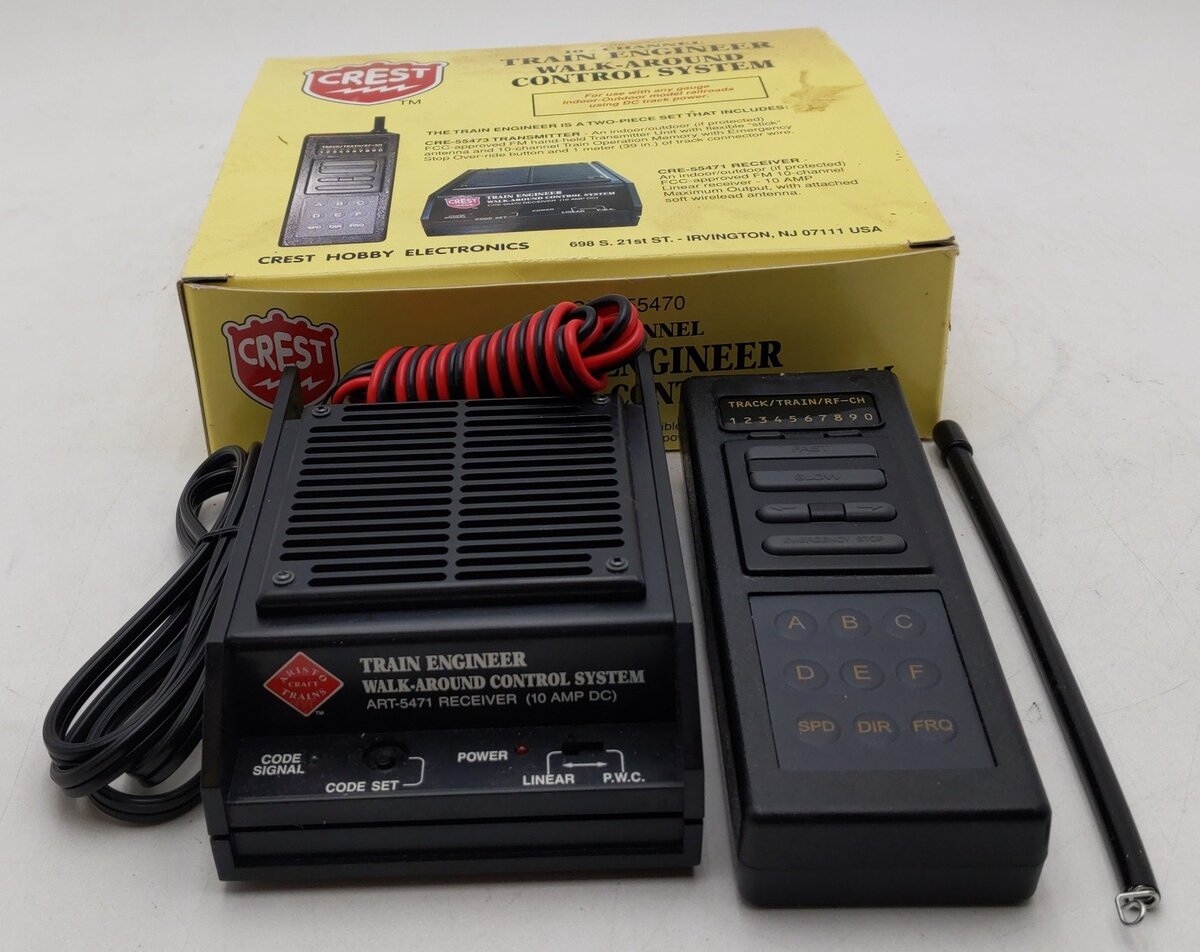 Crest CRE-55470 10 Channel Train Engineer Walk-Around Control System EX/Box