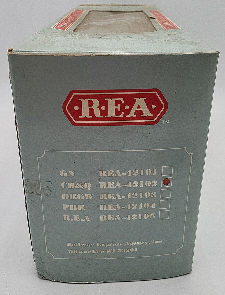 REA 42102 G Scale CB&Q Burlington Route Caboose #42102 VG/Box
