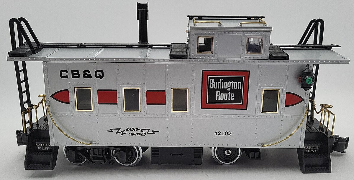 REA 42102 G Scale CB&Q Burlington Route Caboose #42102 VG/Box