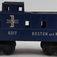 Lionel 6017 Vintage O Boston and Maine Dark Blue Caboose - RARE VG