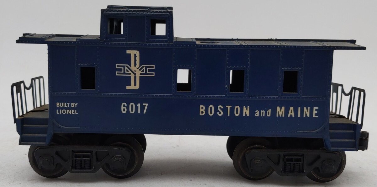 Lionel 6017 Vintage O Boston and Maine Dark Blue Caboose - RARE VG