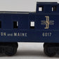 Lionel 6017 Vintage O Boston and Maine Dark Blue Caboose - RARE VG