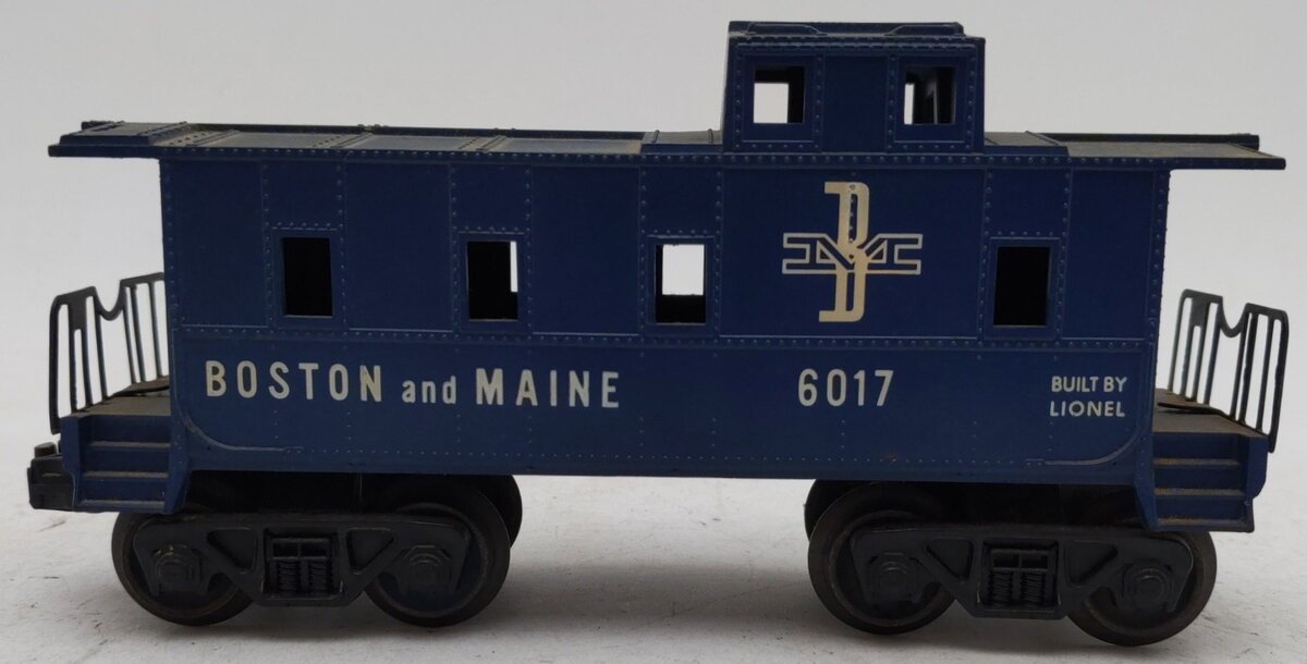 Lionel 6017 Vintage O Boston and Maine Dark Blue Caboose - RARE VG