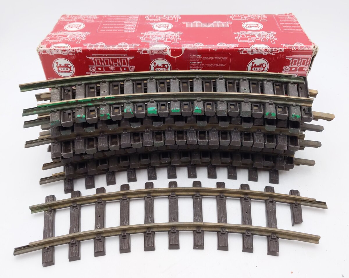 LGB 11000 G Scale R1 30 Degree Curved Track Sections (12) VG/Box