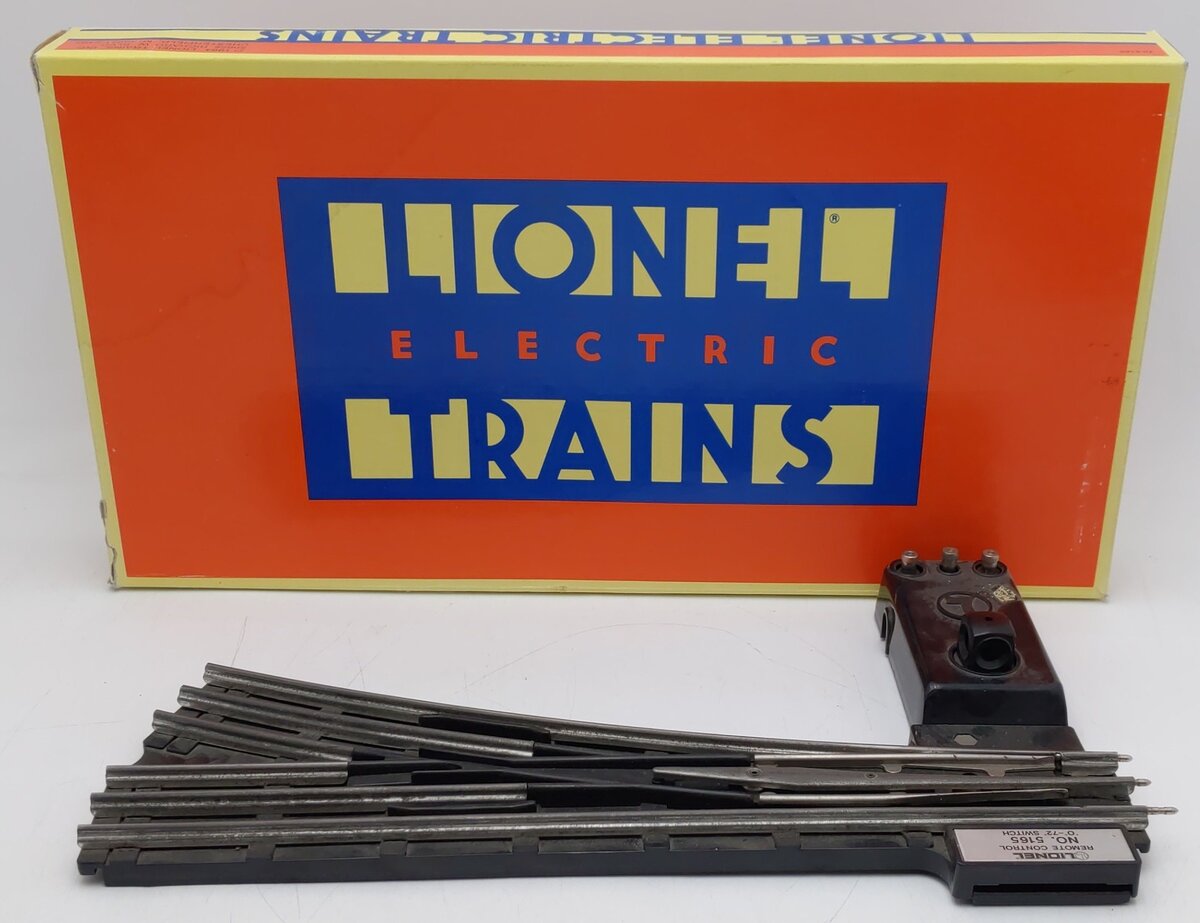 Lionel 6-5165 O72 Right Hand Remote Switch Turnout w/o Controller VG/Box