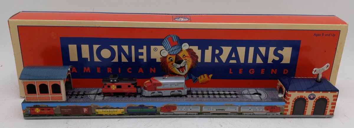 Lionel 67187 Schylling Train Station Santa Fe Limited Edition Wind-Up Tin LN/Box