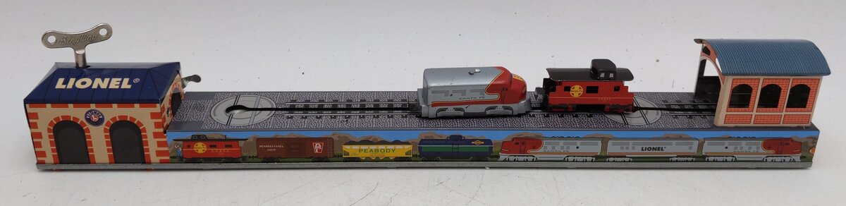 Lionel 67187 Schylling Train Station Santa Fe Limited Edition Wind-Up Tin LN/Box