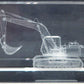 Custom 3D Laser-Engraved Excavator Crystal Paperweight LN/Box