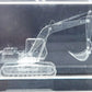 Custom 3D Laser-Engraved Excavator Crystal Paperweight LN/Box