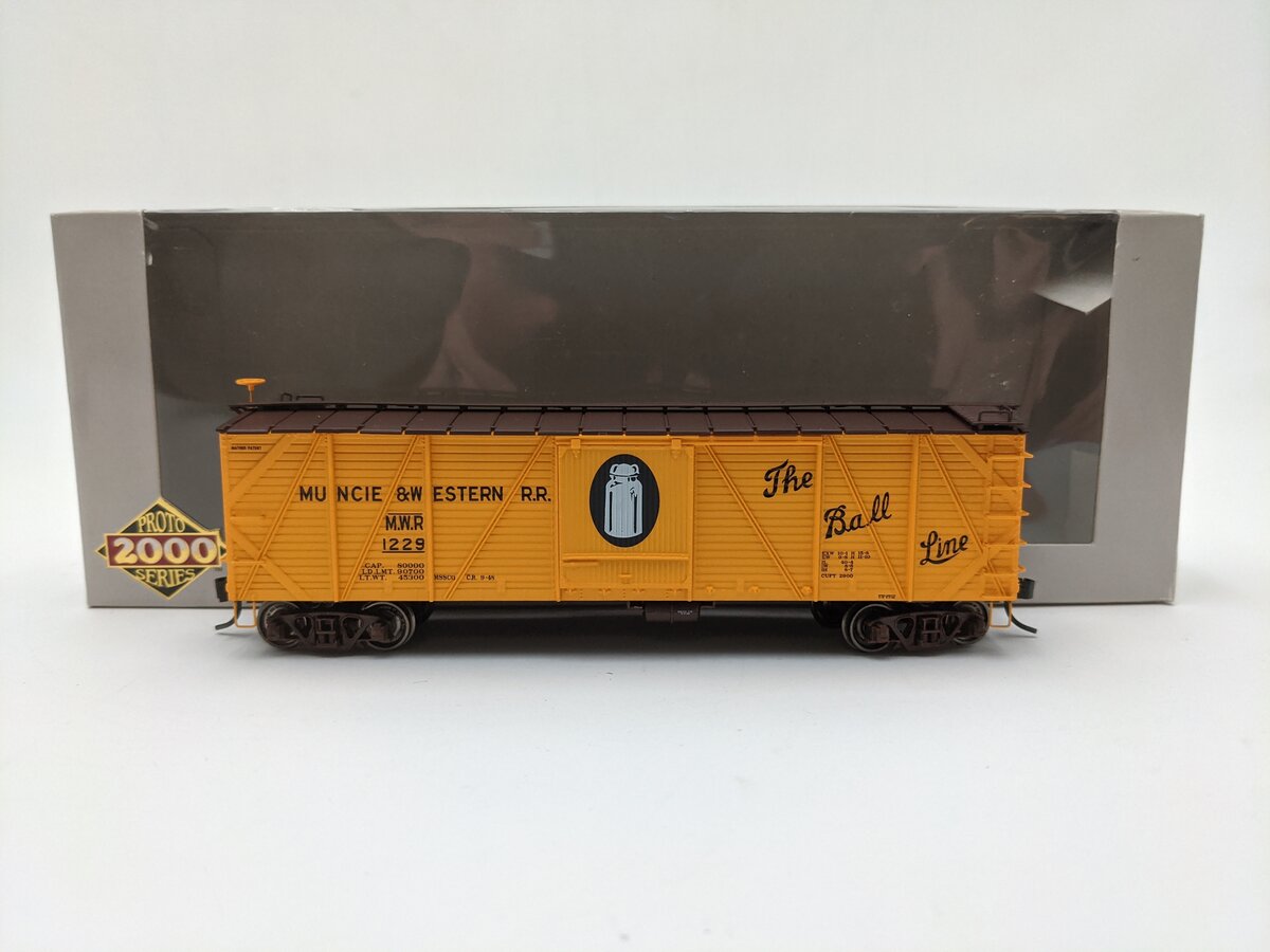 Proto 2000 920-54187 HO Muncie & Western Mather 40' Boxcar #1229 LN/Box