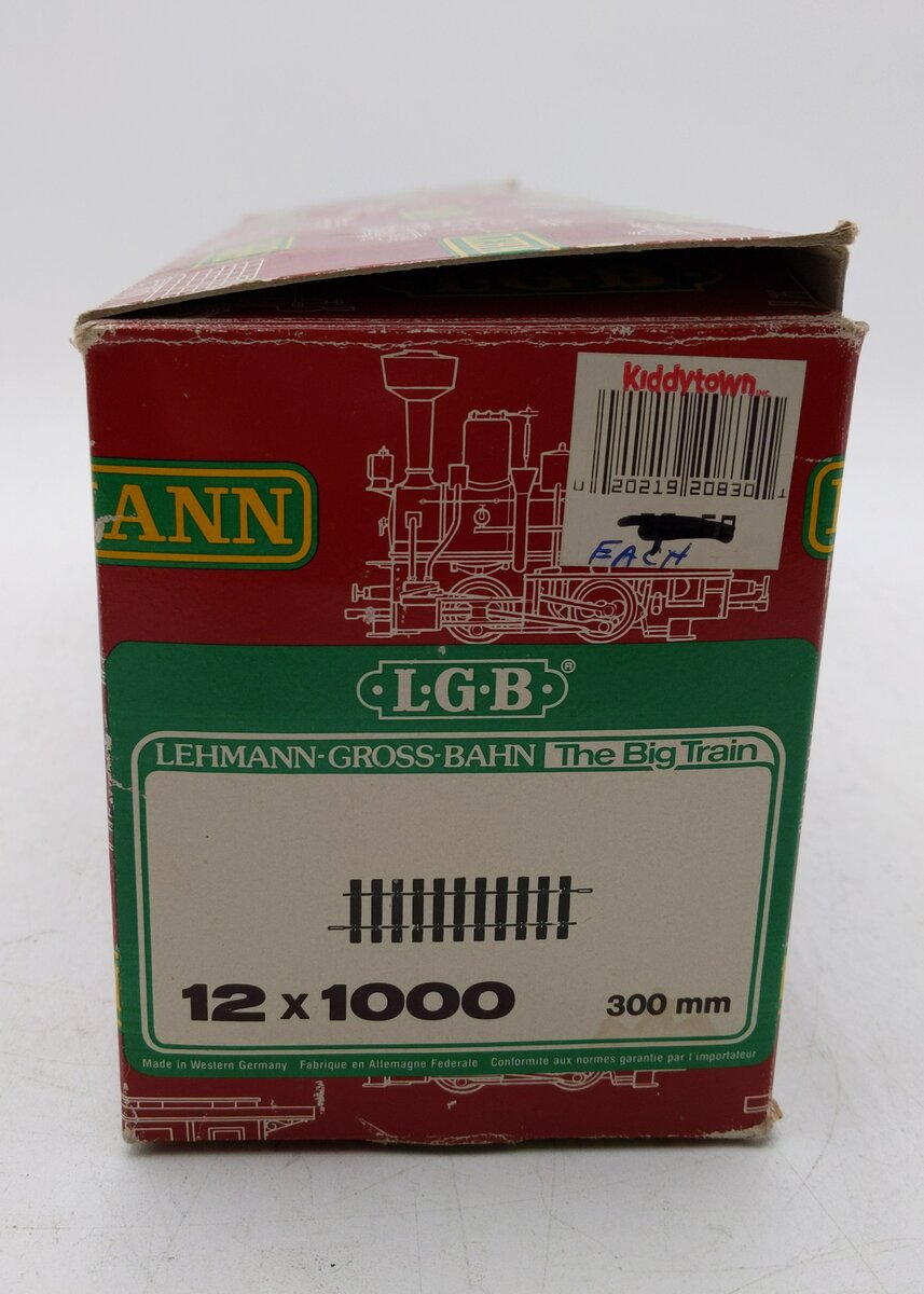 LGB 10000 G Scale 12 Inch Brass Rail Straight Track Sections (12) EX/Box