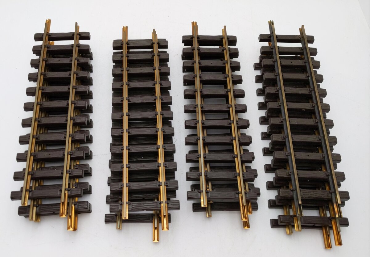 LGB 10000 G Scale 12 Inch Brass Rail Straight Track Sections (12) EX/Box