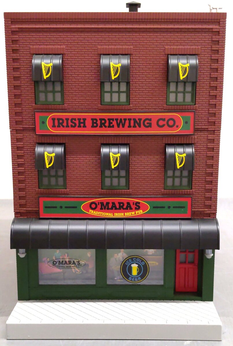 MTH 30-90052 O Assembled Irish Brewing Co 3-Story Building with Fire Escape LN/Box