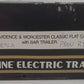 K-Line 62298 O Gauge Providence & Worcester Classic Flat Car w/ Bar Trailer EX/Box