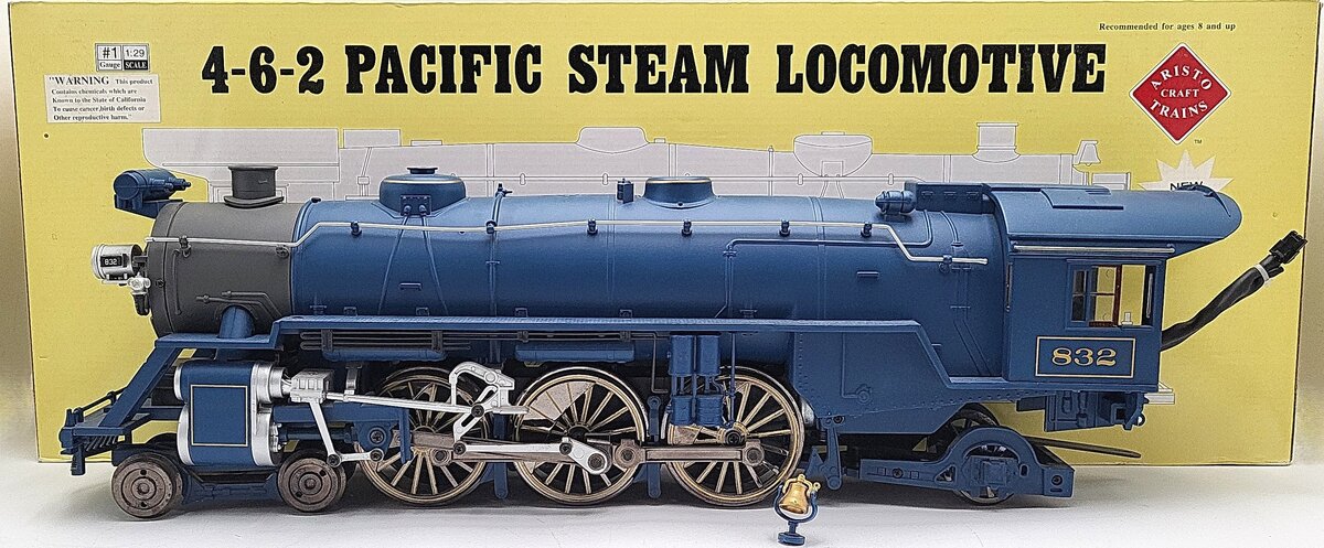 Aristo-Craft 21419 CNJ Blue Comet 4-6-2 Steam Loco. #832 EX/Box