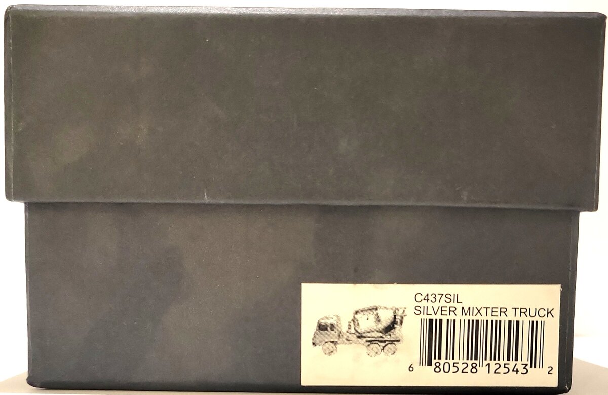 Platinum C437SIL Silver Mixer Truck Clock LN/Box
