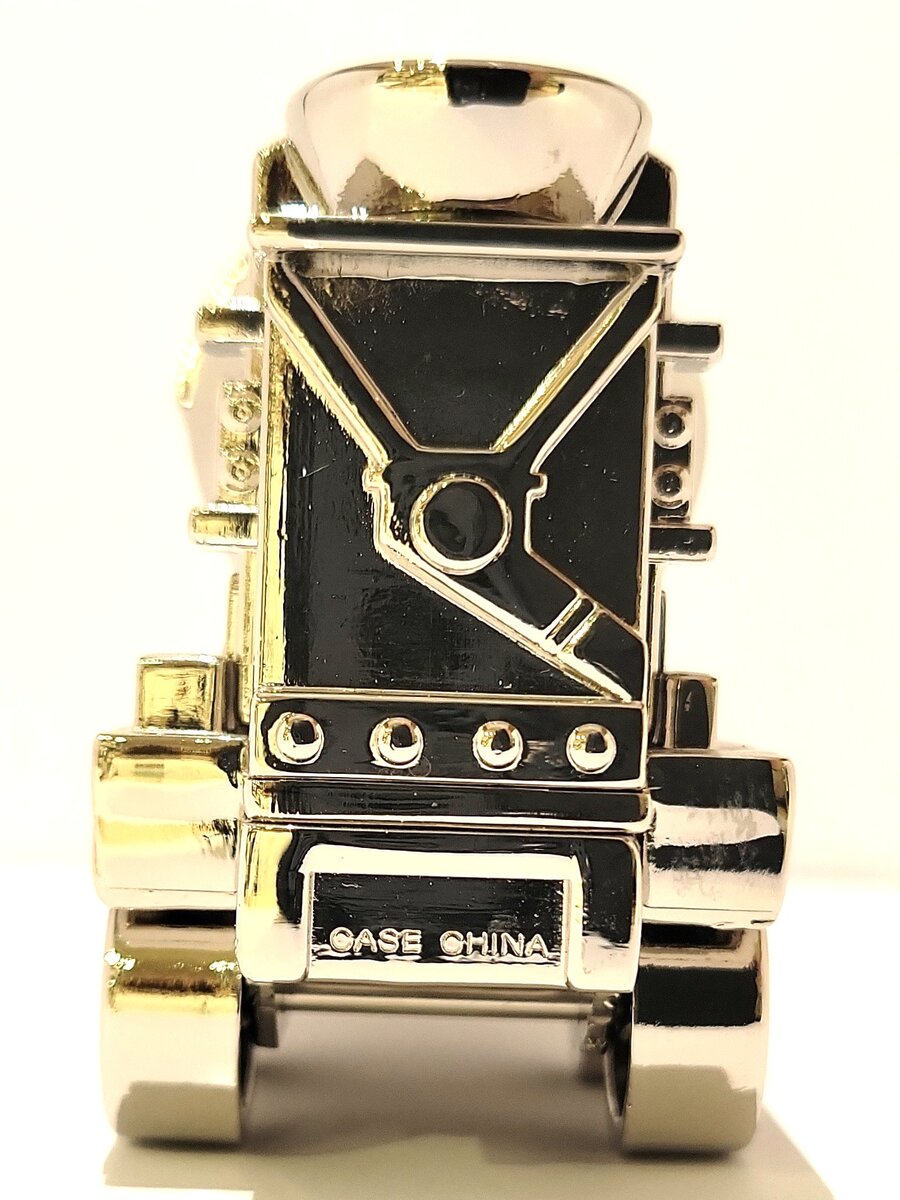 Platinum C437SIL Silver Mixer Truck Clock LN/Box