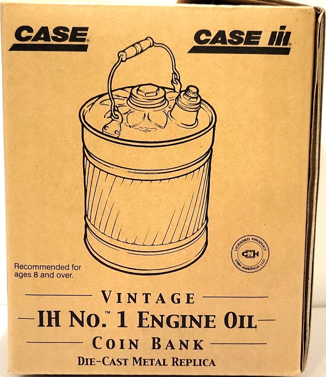 First Gear Case IH No. 1 Engine Oil Can Die Cast Coin Bank LN/Box