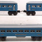 Lionel Vintage O Prewar Blue/Gray Tinplate Passenger Cars: 1630, 1631 [3] VG
