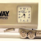 Platinum C375SIL Roadway Express Silver 18 Wheel Truck Clock LN/Box