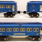 Lionel Vintage O Gauge Prewar Blue Tinplate Passenger Cars: 2613, 2614, 2615 [3] VG
