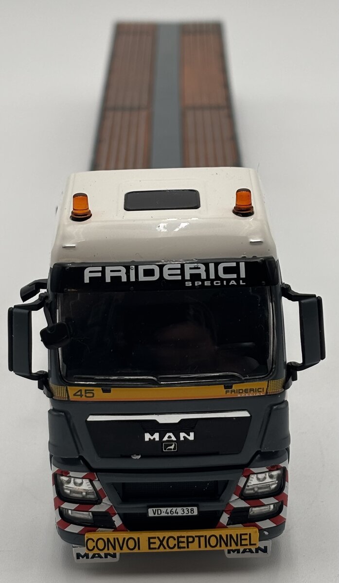 WSI 01-1104 1:50 Friderici Man TGX XXL 8x4-Telesteptrailer LN/Box