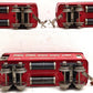 Lionel Vintage O Prewar Red Tinplate Passenger Cars: 603, 604 [3] VG