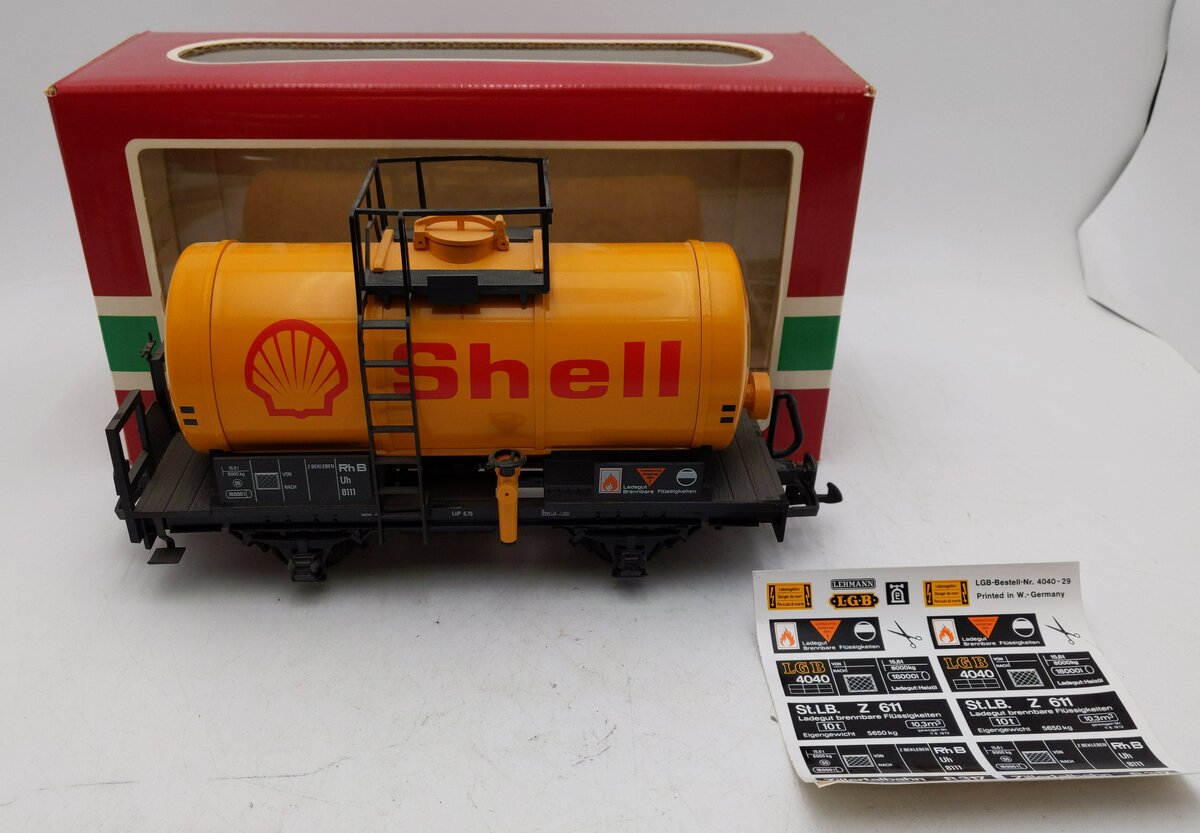 LGB 4040S G Gauge Shell Single Dome Short Tank Car EX/Box