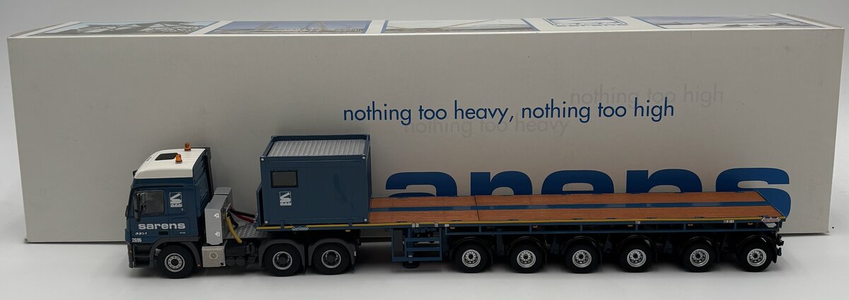 WSI 10116 1:50 Sarens Mercedes Benz w/Ballast Trailer & Container LN/Box