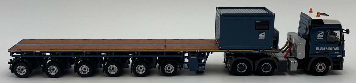 WSI 10116 1:50 Sarens Mercedes Benz w/Ballast Trailer & Container LN/Box