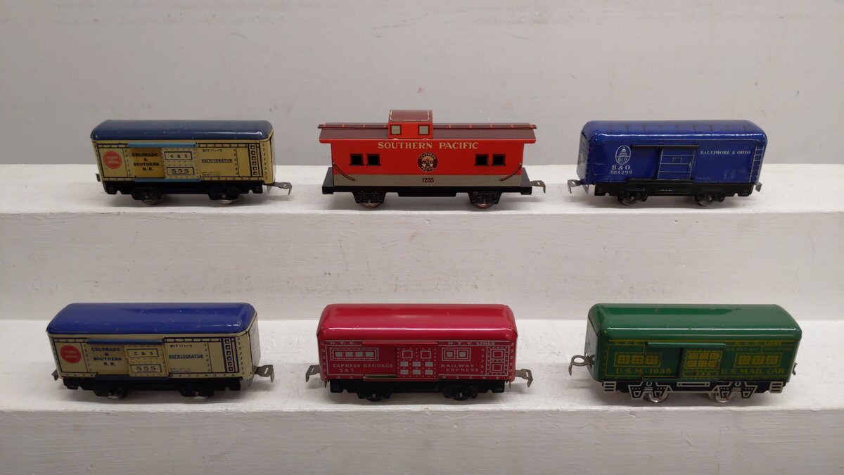 Marx O Vintage Tinplate Freight Cars 1235, 555, 547, 1935, 384299 [6]