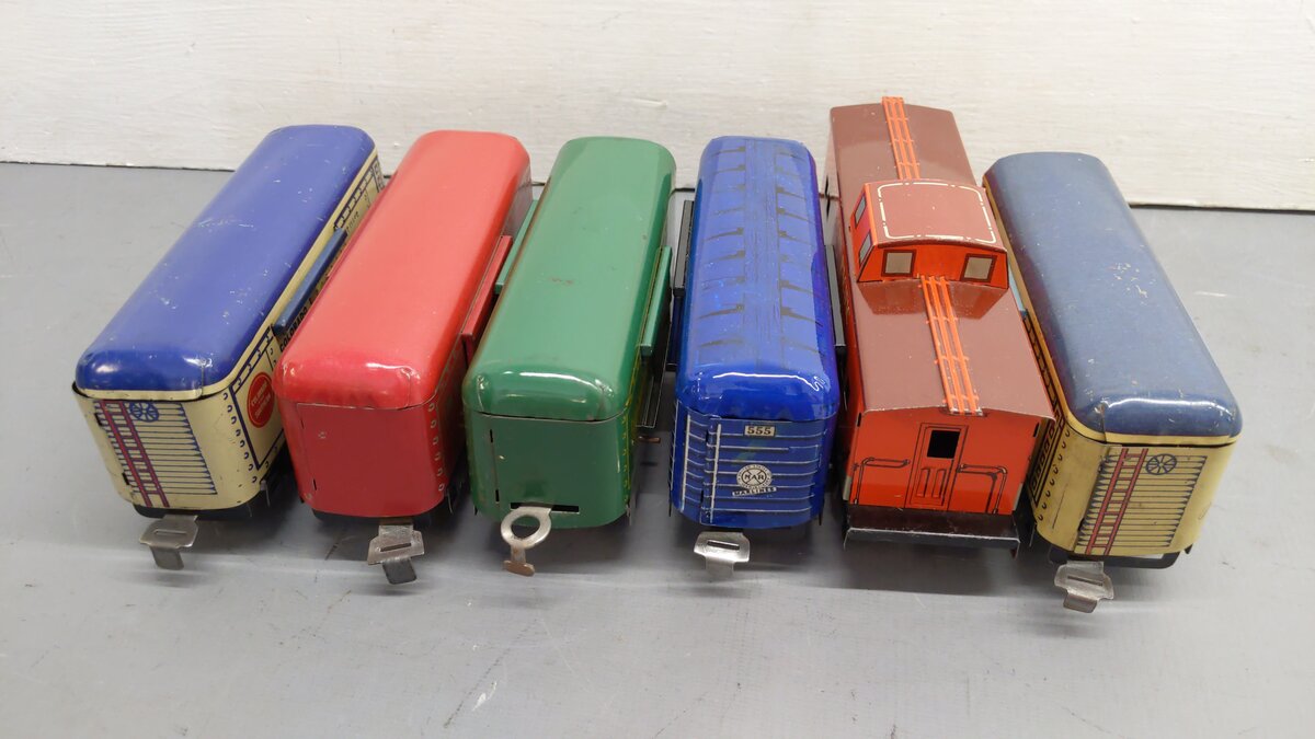 Marx O Vintage Tinplate Freight Cars 1235, 555, 547, 1935, 384299 [6]