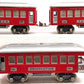 Lionel Vintage O Prewar Red/Silver Passenger Cars: 610, 612 [3] VG