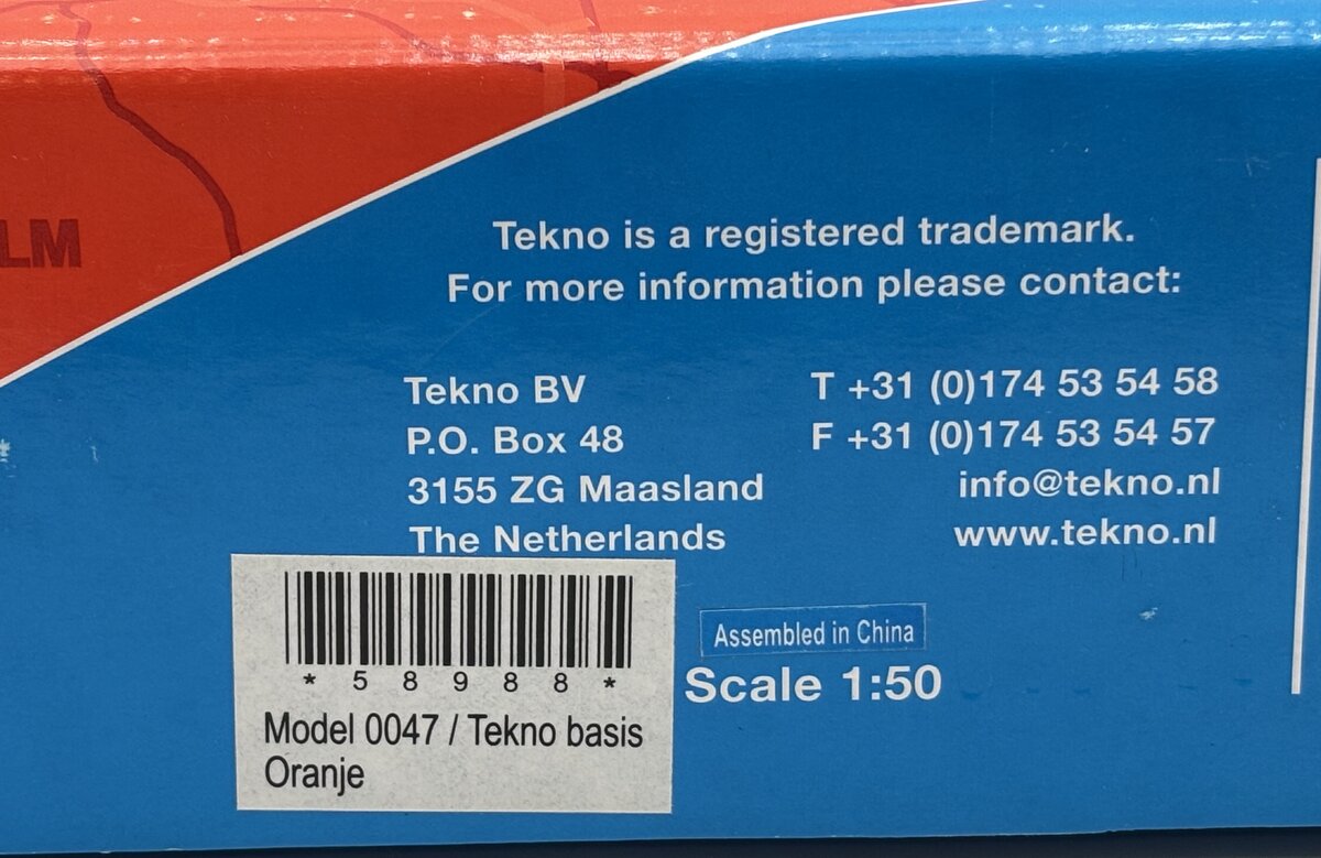 Tekno 0047 1:50 Tekno Basis Orange LN/Box